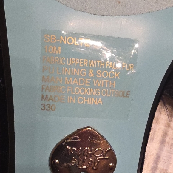 Betsey Johnson Velvet Black Fur Heels 3.5 Inches Heel - Picture 9 of 15